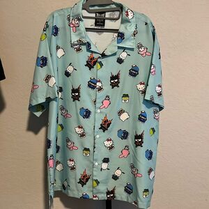 My Hero academia Hello Kitty and friends button-down shirt